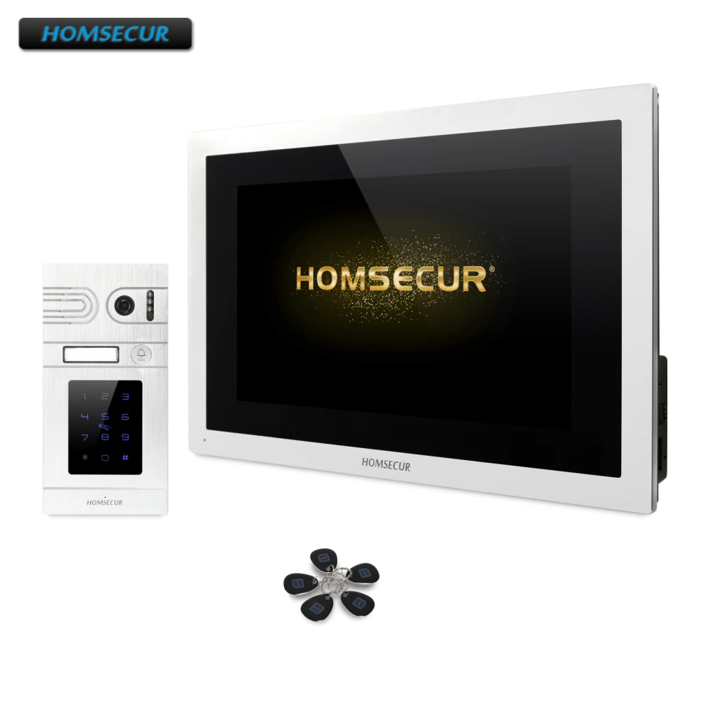 HOMSECUR 4 провода AHD Hands-free видео домофон системы с записью и снимком BC071HD-S+ BM114HD-S