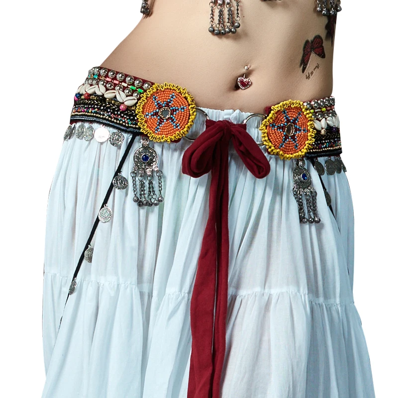 Популярный дешевый танец живота Пояс регулируемые цепочка для Gypsy танцы монеты