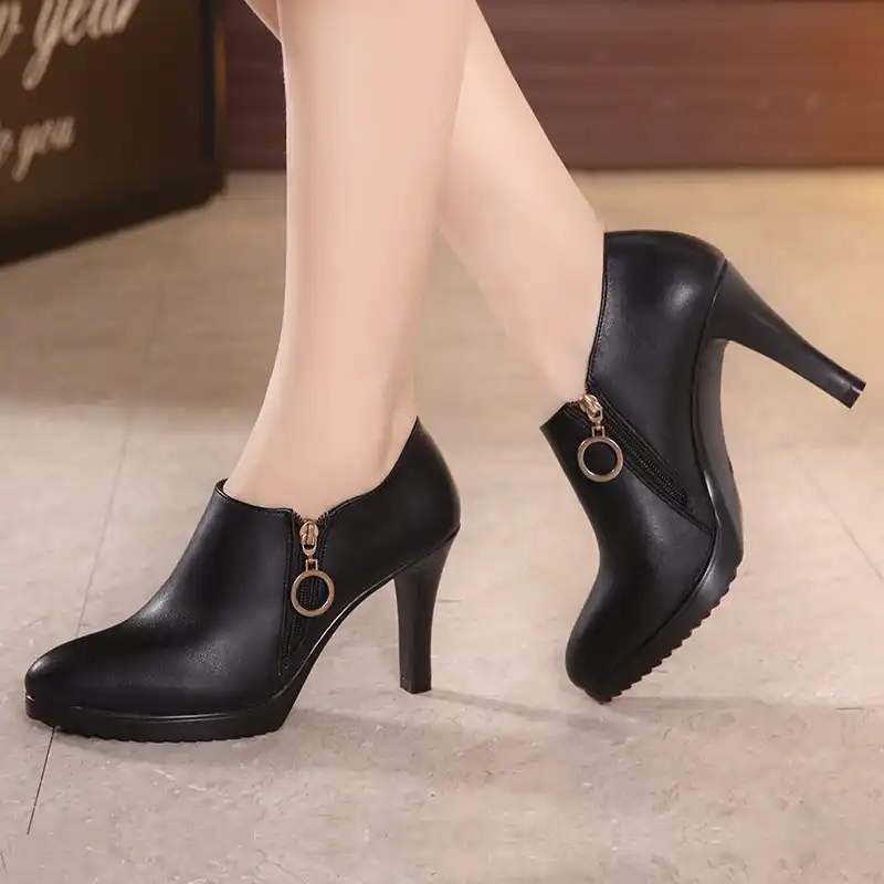 red platform high heel shoes