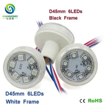 

DC12V D24V 45mm 6leds ucs1903 led pixel light,digital rgb 5050 smd module bulb,addressable lamp led module,amusement ad lighting