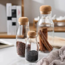 Высококачественная кухонная утварь креативные прозрачные стеклянные бутылки с пробкой пробка пустые бутылки для пряностей банки ремесла флаконы