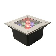 3W/6W/9W/12W/24W/36W Outdoor LED RGB Underground Light Waterproof IP65 Buried Lamp Landscape Tempered Glass ip65 ce good quality high power 36w rgb led wall washer rgb led wash light 12 3w rgb 3in1 24vdc ds t21a 36w rgb 50cm pc