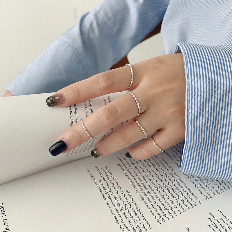 BALMORA 1 шт. Настоящее кольцо из стерлингового серебра 925 пробы для женщин леди канделяфти кольцо на костяшке среднего размера модные ювелирные изделия