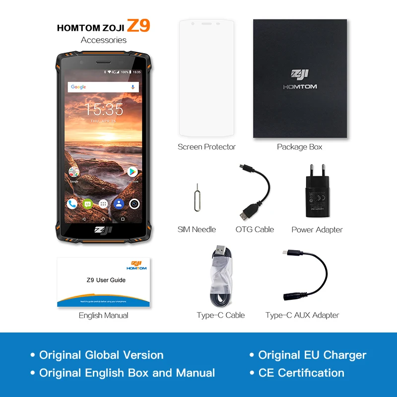 ZJI ZOJI Z9 IP68 водонепроницаемый смартфон Восьмиядерный 5 7 дюймов 6 ГБ ОЗУ 64 Гб ПЗУ 5500