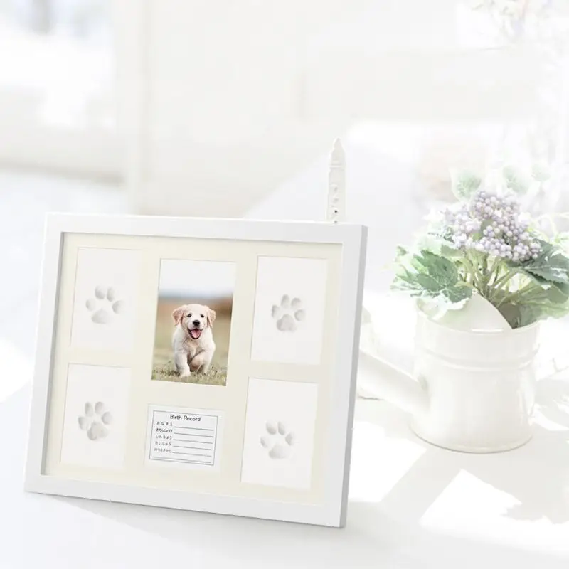 New Baby Handprint and Footprint Frame Kit Shower Keepsake Kit For Parents On Room Wall Table Decor