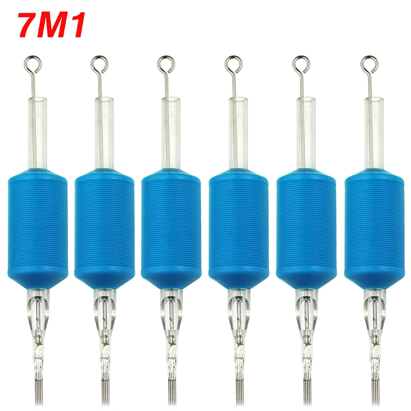 

OPHIR 6PCS/Lot 7M1 Blue Disposable Tattoo Tube Tips with Nozzle Needles Grip _TA111(7M1)-6x