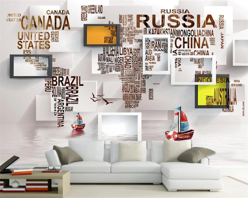 

Beibehang Custom Wallpaper Living Room Bedroom Background Mural 3d Wallpaper 3D English Navigation TV Backdrop Wall wallpapers