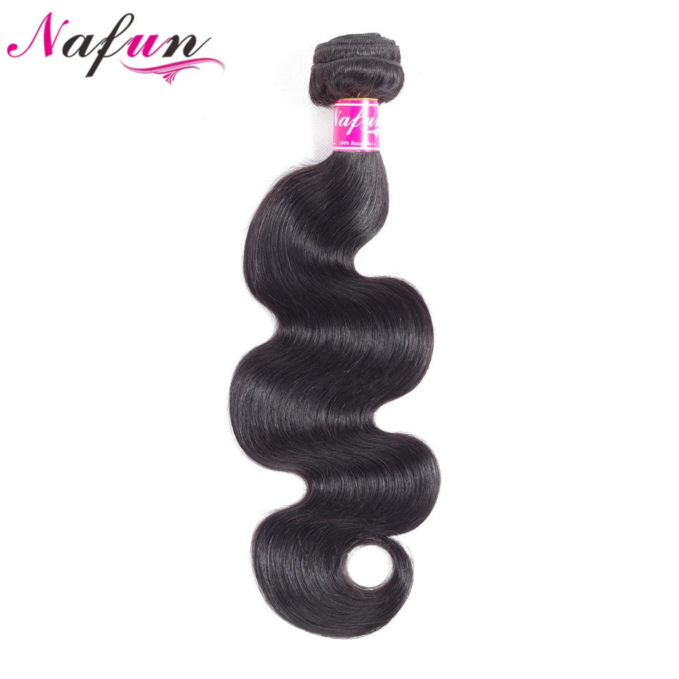 NAFUN Hair Body Wave Brazilian Hair Weave Bundles Natural Color Human Hair Extensions Non Remy Bundles Can Buy Hair Bundle