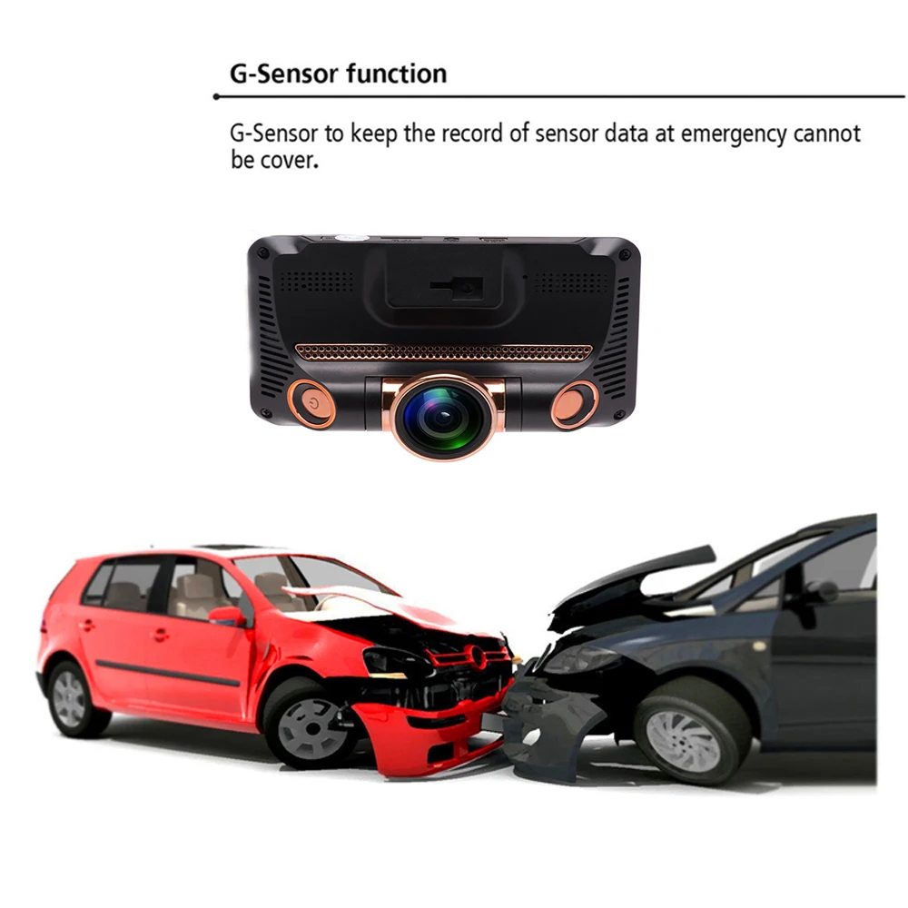 Podofo 4," сенсорный экран Dash Cam Автомобильный видеорегистратор Камера FHD 1080P регистратор Рыбий глаз объектив петля Recoridng g-сенсор Автомобильный видеорегистратор