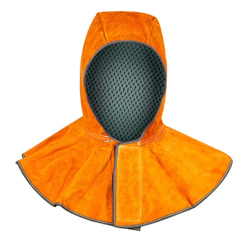 

High Quality Electric Welding Apron Leather Hood Anti-dressing Leather Welder Hood Leather Shawl Cap Shirt Safety Helmet