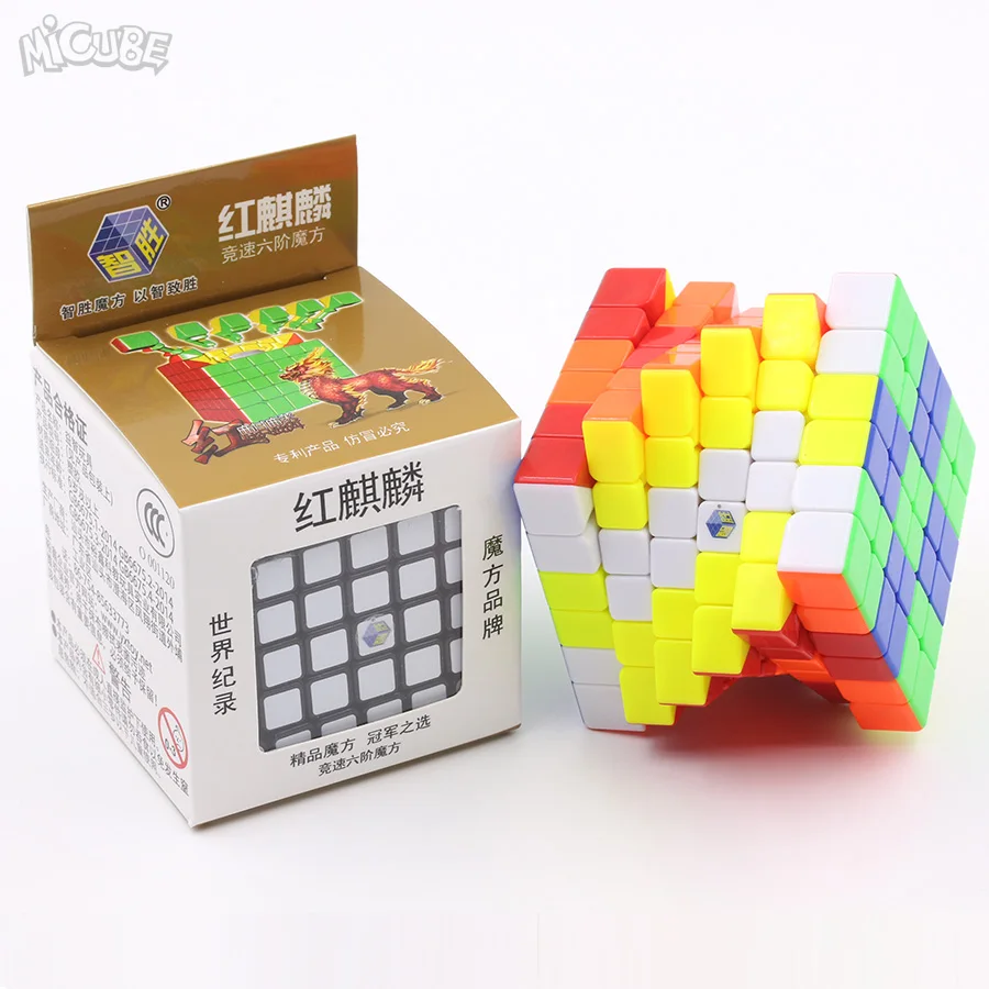 

Zhisheng Yuxin Red Kylin 6x6x6 Cube Speed Magic 6Layers Stickerless Puzzle Cube 6x6 Cubo Magico Red unicorn Toys For Childern