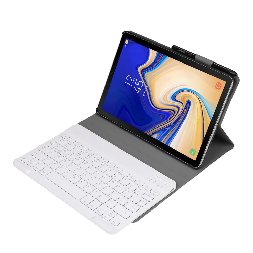 Для Samsung Galaxy Tab A 10,1 T510 T515 ультра тонкий PU кожаный чехол+ Съемная Bluetooth Русская/испанская клавиатура