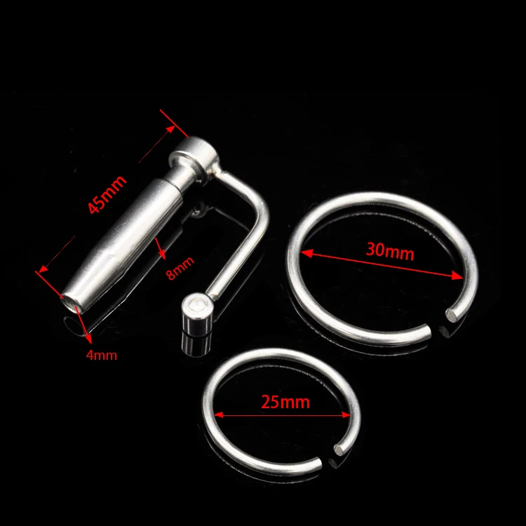 Silicone Penis Ring Urethral Dilator Silicone Urethral Dilator Male Stainless Steel Urethra Catheter with 2 size Cock ring,Penis Urinary Plug,Sex Toy,Adult Game,Urethra Stimulate Dilator A074
