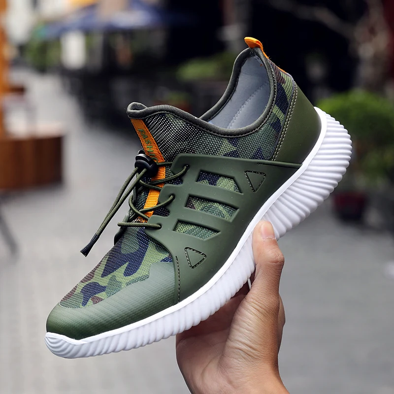 

HAFELE Men's Street Fashion Walking Shoes Camouflage Mesh Breathable Sneakers Elastic Band Buckle Ultra Light Comfortable Style