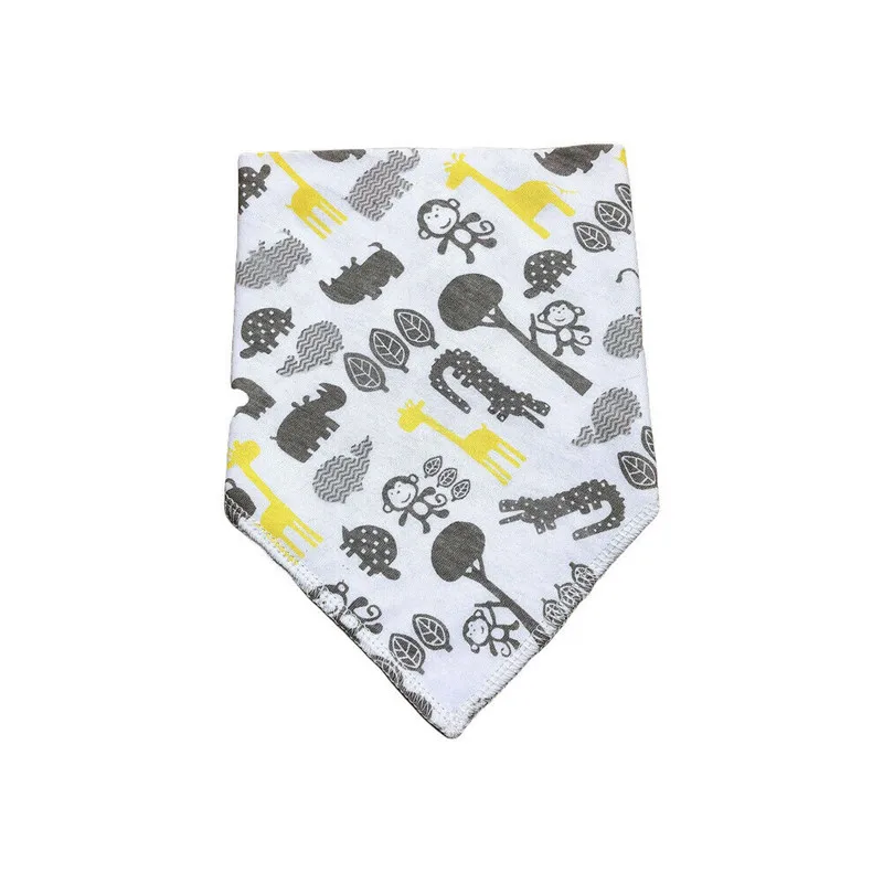 PUDCOCO Baby Feeding Head Scarf Towel Bib Boys Girls Cute Bandana Saliva Triangle Dribble Toddler Painting Drawing Pocket