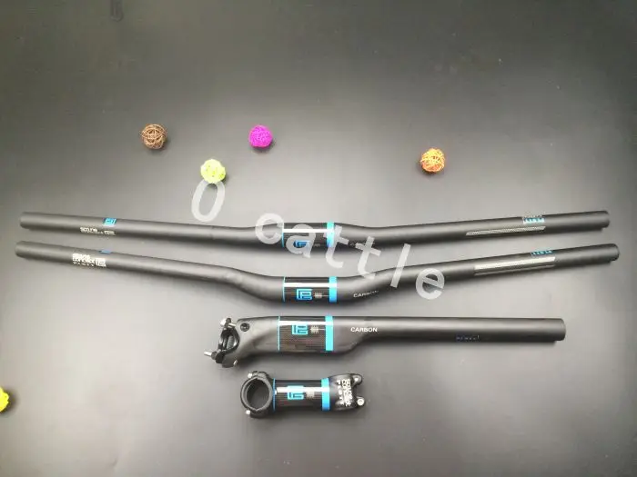 

Ud Mat Black Carbon Fiber MTB Bike Handlebar Set Flat Or Rise Handlebar + Rod + Seatpost