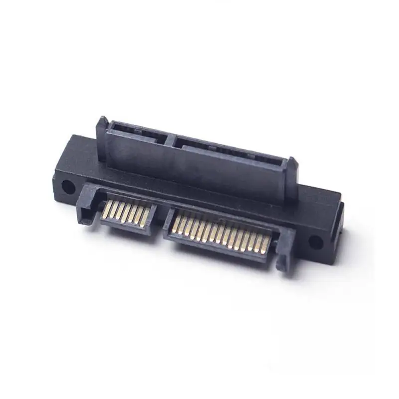 

90 Degree Angle SATA 22 Pin (7+15) Male to Female Extension Adapter Converter for Hard Disk Interface Transfer Protection