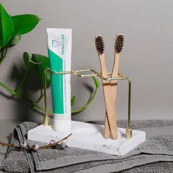 

Feiqong Makeup Brush Organizer Toothbrush Holder Stand Marble Vein Base for Bathroom Countertop Comestic Brush Storage Holder