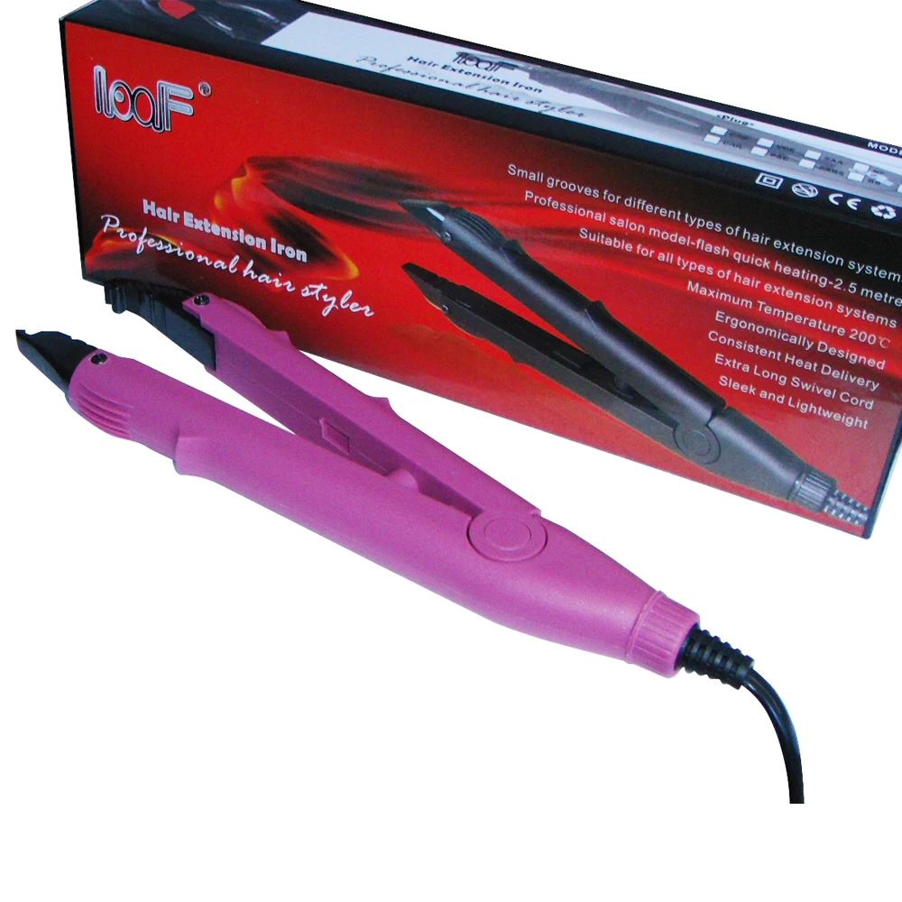 Розовый цвет плоская пластина fusion Наращивание волос Кератиновое склеивание инструмент тепловое железо JR-610