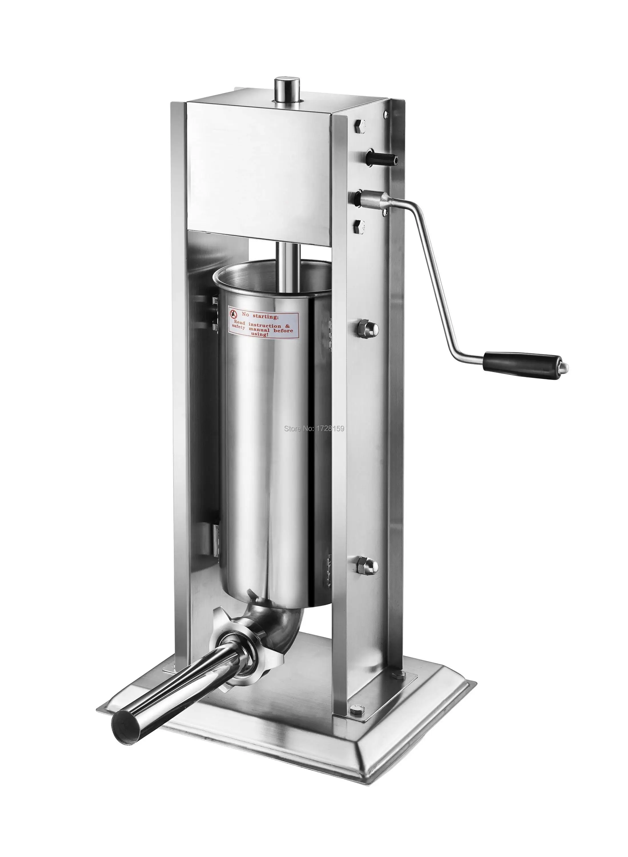 10L/22lb Commercial sausage meat stuffer stainless steel manual