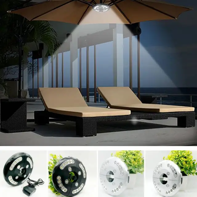 24LED Outdoor Cordless Patio Umbrella Pole Light Garden Portable 24LED Outdoor Cordless Patio Umbrella Pole Light Garden Portable Camping Tent Lamp Emergency Light With Hooks - 24LED Outdoor Cordless Patio Umbrella Pole Light Garden Portable