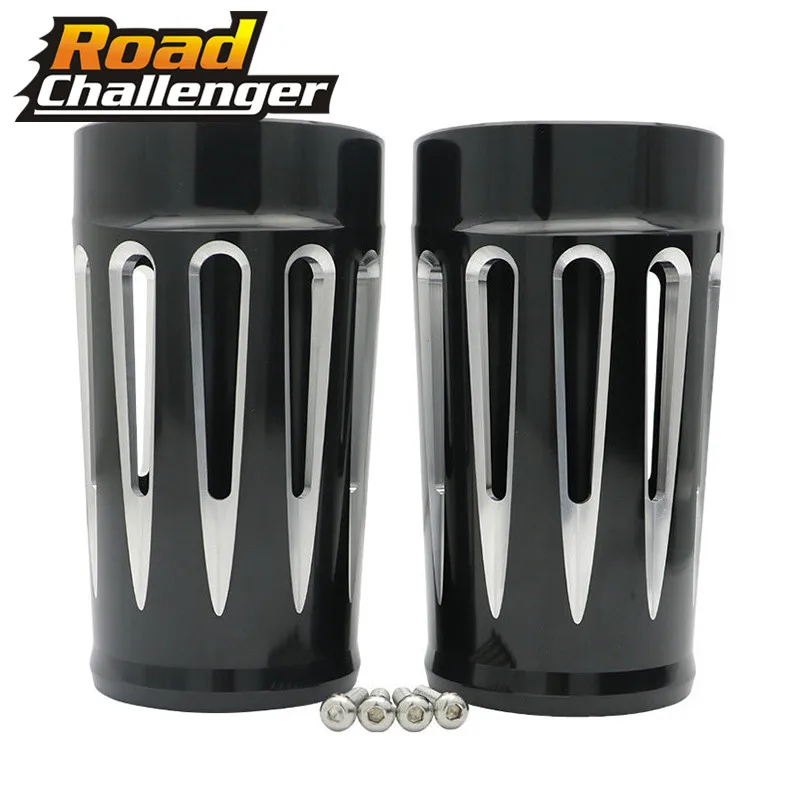 

Motorcycle High quality CNC Aluminum Front Fork Boot Slider Covers For Harley Touring Road King Street Glide 1980-2013 2014-2016
