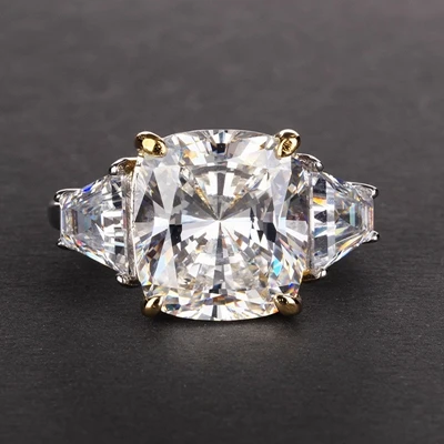 Кольцо PANSYSEN из чистого твердого серебра с натуральным 925 пробы, модное кольцо с цитрином и драгоценным камнем, женское кольцо для свадьбы, помолвки, хорошее ювелирное изделие - Цвет камня: Белый