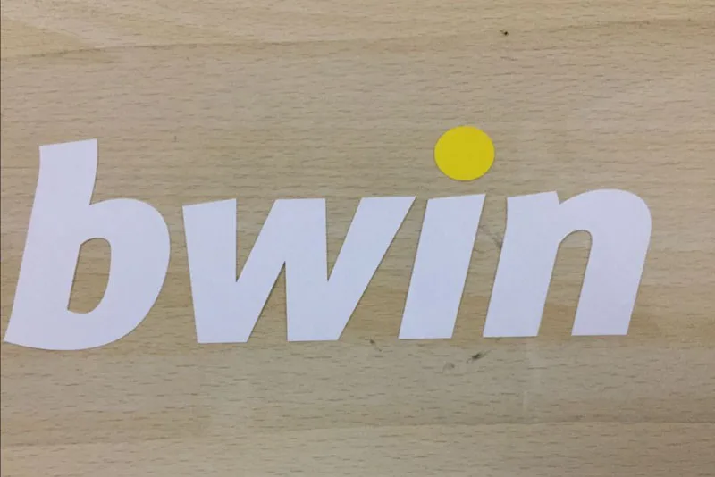 Серия A AC Bwin спонсор патч Размер 25,4 см футбольная нашивка теплопередача футбольный значок