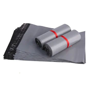 

50 Pcs Gray Plastic Courier Mail Bag Self Seal Post Mailing Mailer Express Poly Bags For Pack 2 Size