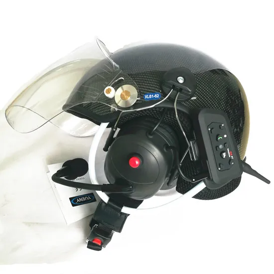 

NEW YUENY bluetooth carbon fiber paramotor helmet powered paragliding helmet with intercom