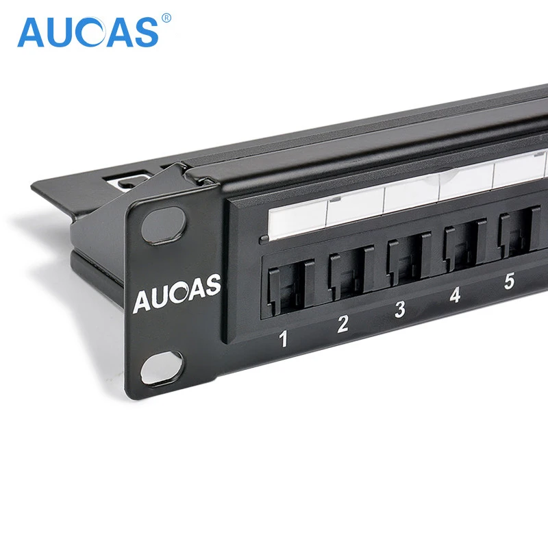 AUCAS защита от пыли CAT5E 24 порта патч-панель рамка с модулем RJ45 keyston Разъем адаптеры |