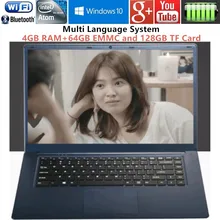 Notebook laptops 15.6’1366x768P HD In-tel ATOM X5-Z8300 Quad Core 4GB RAM+64GB EMMC and 128GB TF Card Win10 HDMI WIFI FREE DHL