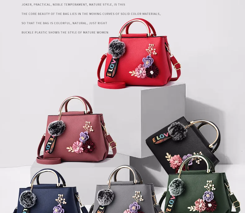 ETONTECK/ цветная женская кожаная сумка-тоут с цветами, женские сумки, Брендовые женские сумки-мессенджеры, женская сумка