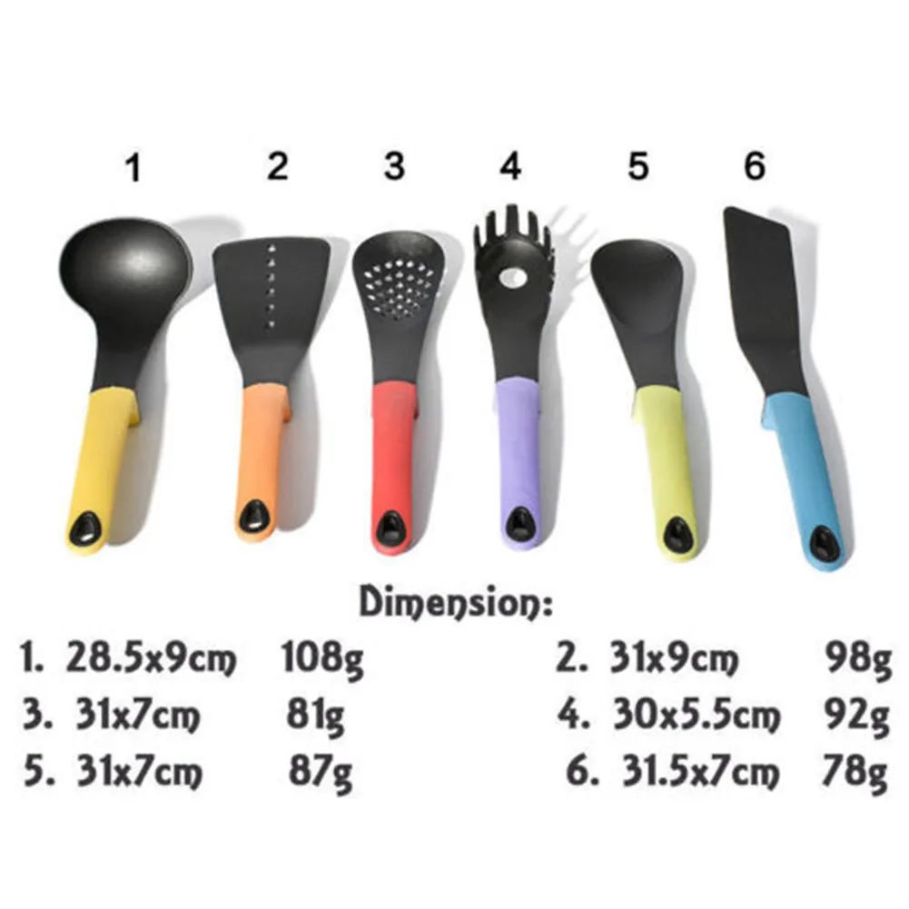 2018 Modern New Fashion Creative High-quality 6pcs Kitchen Utensils Set Heat Resistant Cooking Tools Cookware 2018 Modern New Fashion Creative High-quality 6pcs Kitchen Utensils Set Heat Resistant Cooking Tools Cookware