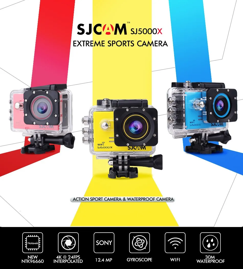 Оригинальная Спортивная Экшн-камера SJCAM SJ5000X Elite Gyro WiFi 4K 24fps 30fps 30M Водонепроницаемая SJ CAM 5000x лучшая спортивная DV