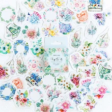 Цветы и растения декоративные наклейки из бумаги васи Скрапбукинг палочка этикетка канцелярские наклейки для дневника, альбома подарки