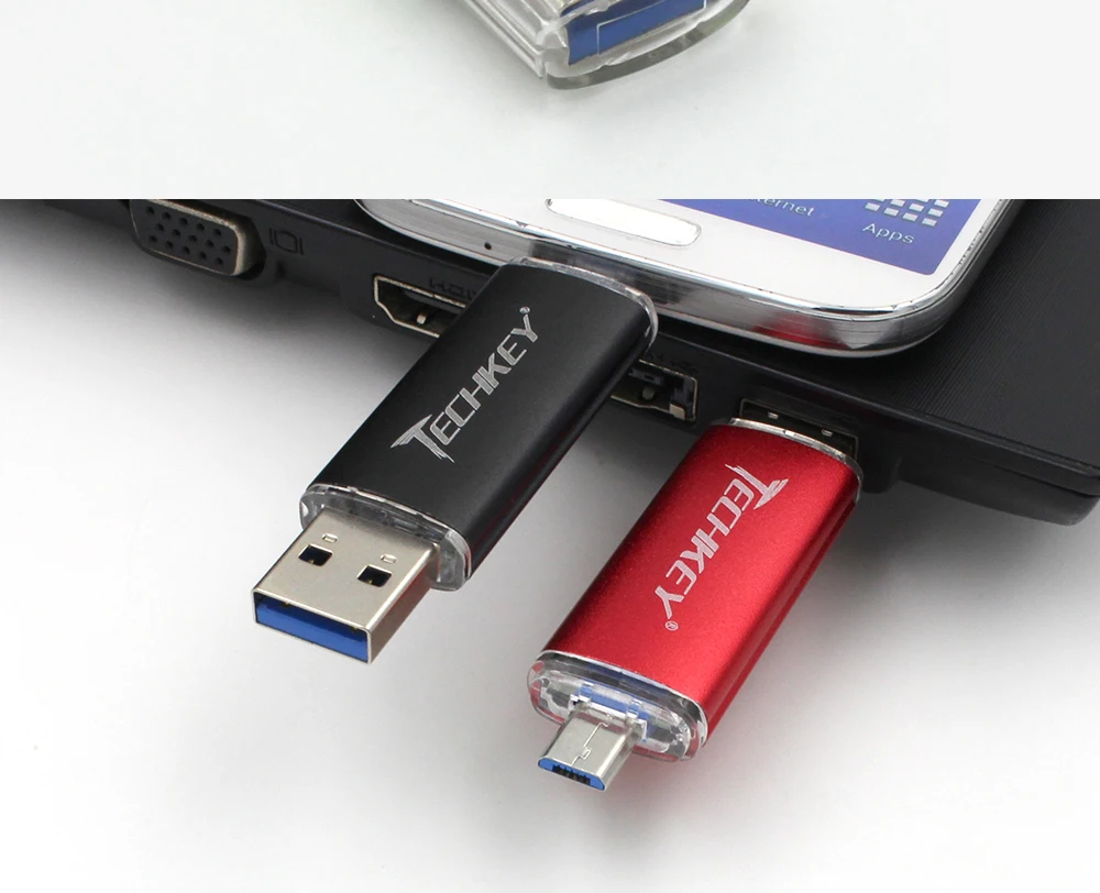 Новый TECHKEY OTG usb 3,0 32 Гб usb флеш-накопитель 3,0 64 ГБ флеш-накопитель 16 Гб memoria флеш-накопитель memoria Cel Флешка подарок для samsung mobile