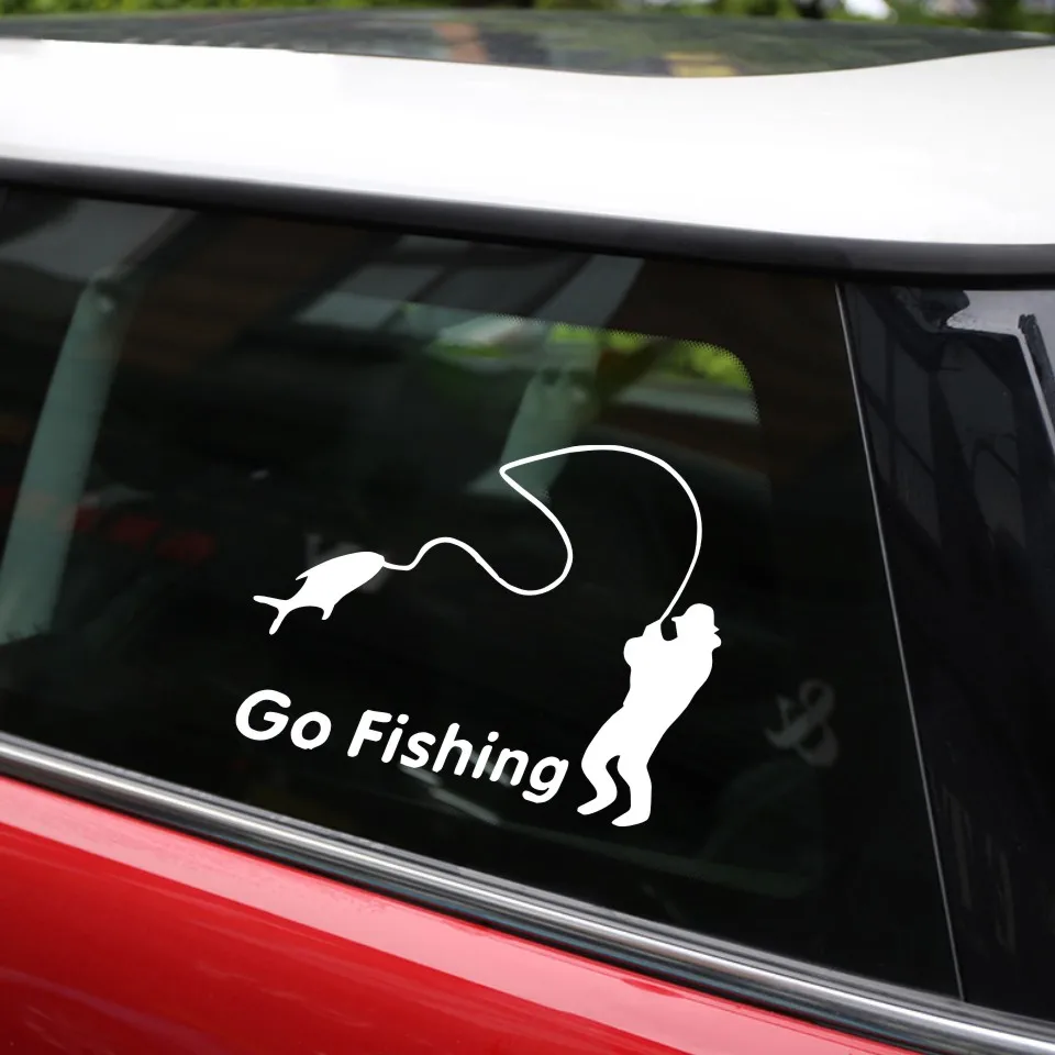 Cunymagos Outdoor Sports Fishing GO FISHING Stickers Car Accessories Car Stickers Decals Motorcycle Window Wall Stickers 1410cm (7)