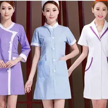 17 видов конструкций косметолог Рабочая одежда женский весна/лето медсестра форма аптека Спецодежда аптека платье SPA спецодежды