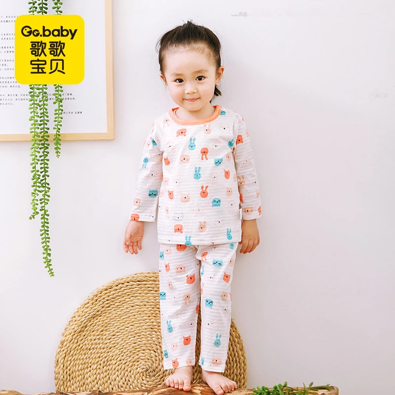 Thin Summer Pyjamas Kids Sets Long Sleeve Pajama Set Boys Clothes Baby Pajamas Cotton Baby