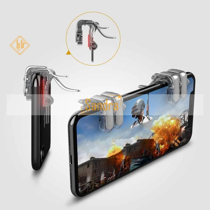 Beste 2 stks Joystick voor iPhone android Mobiele Gaming Trigger L1R1 Shooter voor Stimuleren de battlefield Regels van Survival voor PUBG