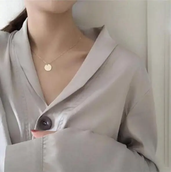

X 552 Europe and America simple small round thin chain temperament clavicle chain Simple necklace Wild accessories accessories