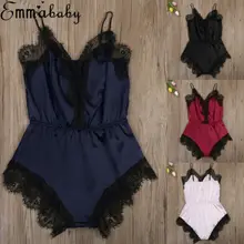 Женское сексуальное нижнее белье Ночная сорочка Babydoll Кружевной Пижамный комбинезон платье комбинезон AU