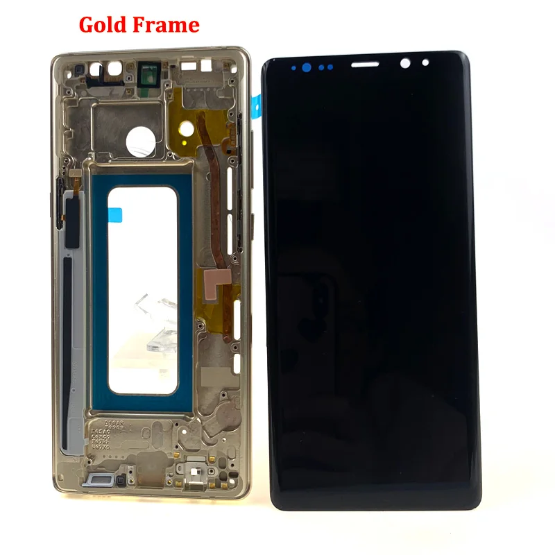 ЖК-дисплей для Supre Amoled samsung Note 8 ЖК-дисплей сенсорный экран дигитайзер в сборе для samsung Note8 N9500 6,3 дюймов экран - Цвет: Note8 Gold Frame