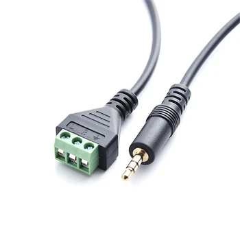 

3.5mm 3 Pole Stereo Male To AV Screw Terminal Stereo Jack 3.5 mm Male 3 pin 3.5 mm 3 pin Terminal Block Plug Connector