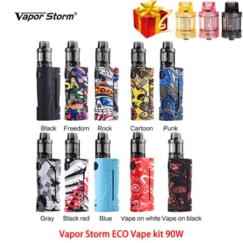 

Gift E Cigarette Vapor Storm ECO Vape kit 90W & 3.5ml Disposable Tank Box Mod Vape 510 Electronic Cigarette Kit vs aegis solo