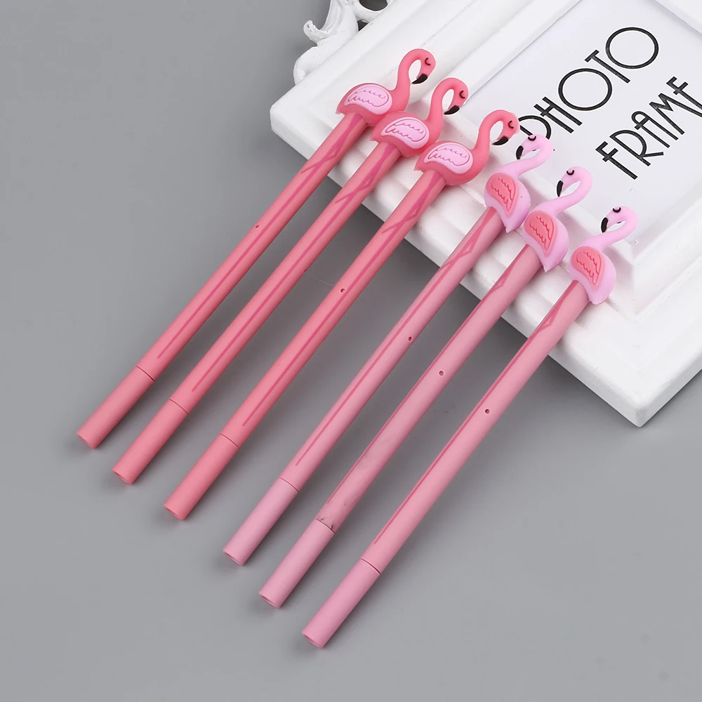 

1/2PCS Creative Flamingo Gel Pen DIY Ballpoint Pen Useful Writing Signing Pen Stationery for Kids Student School Supplies