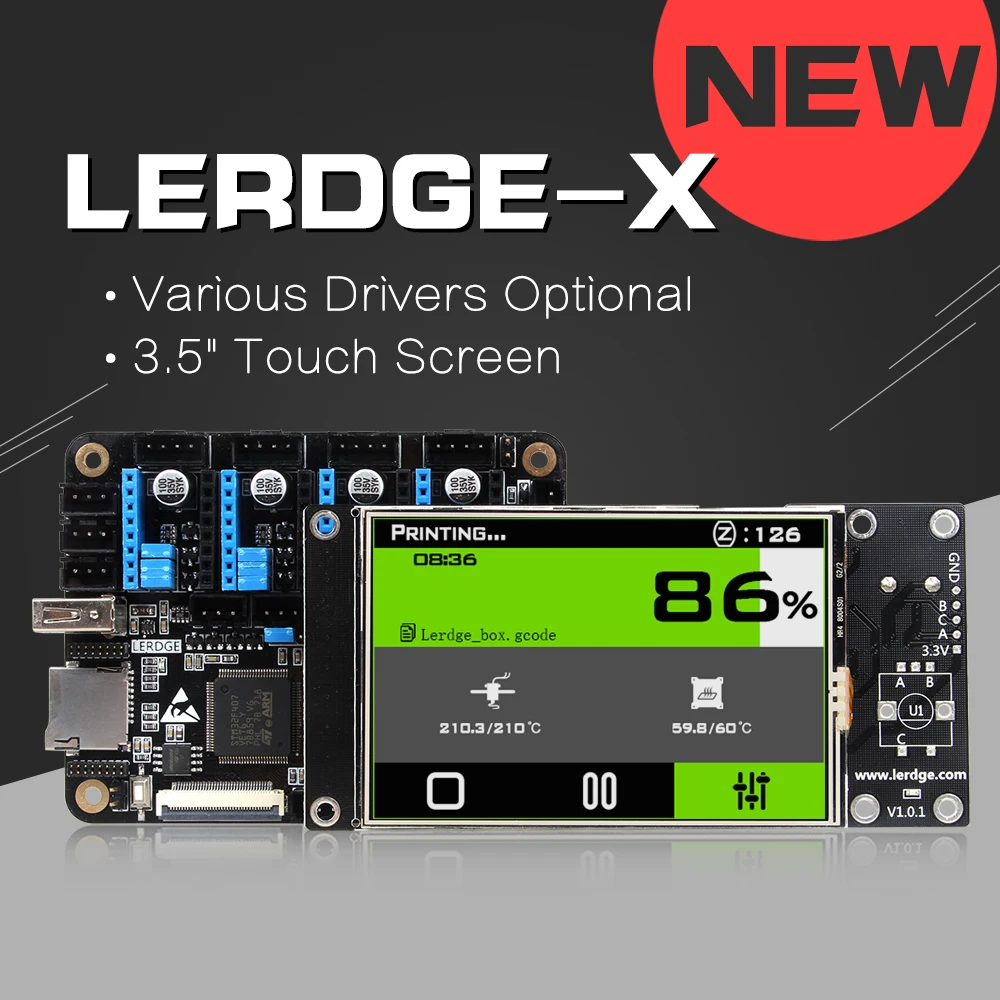 LERDGE X контроллер ARM 32 битная плата A4988 DRV8825 LV8729 tmc2100/2208 драйвер для материнской