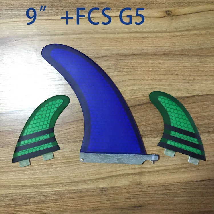 

well selling high quality stand up paddle board sup fin set system 9" centre fin and 2pcs FCS G5