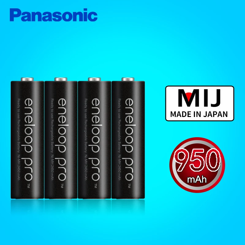 Original Panasonic Hot Sell 4PCS/LOT AAA Pre-Charged Rechargeable Batteries 1.2V 950mAh Ni-MH Battery eneloop Free Shipping